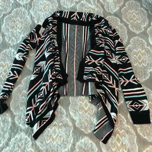Eyeshadow Print Wrap Sweater